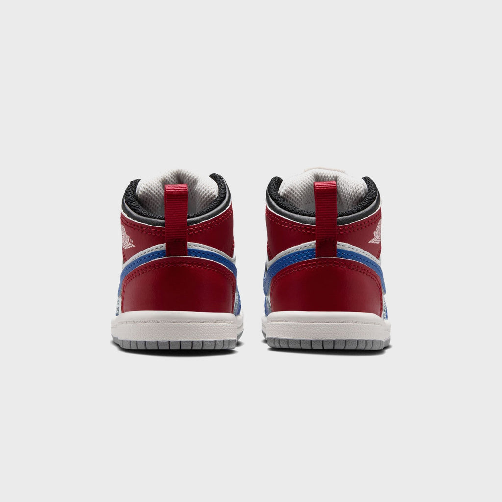 Jordan TD Jordan 1 Mid - True Blue / Varsity Red / Black / Summit White