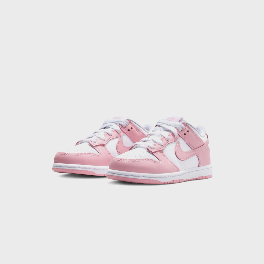 Nike GS Dunk Low - White / Medium Soft Pink / White / White