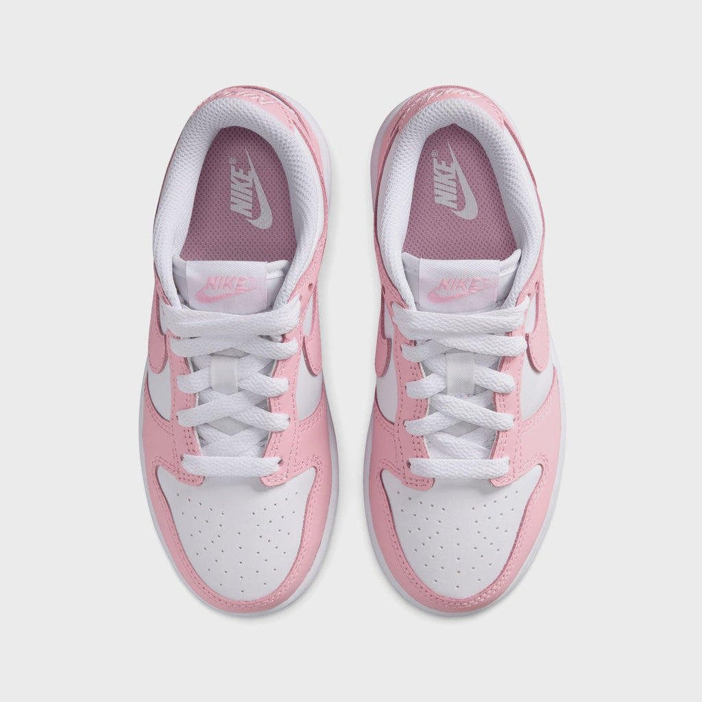 Nike GS Dunk Low - White / Medium Soft Pink / White / White