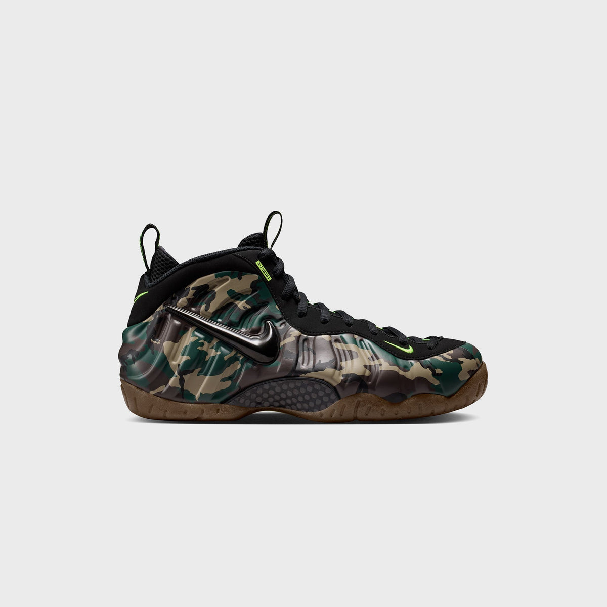 Nike Air Foamposite Pro - Black / Voltage Green / Gum Dark Brown
