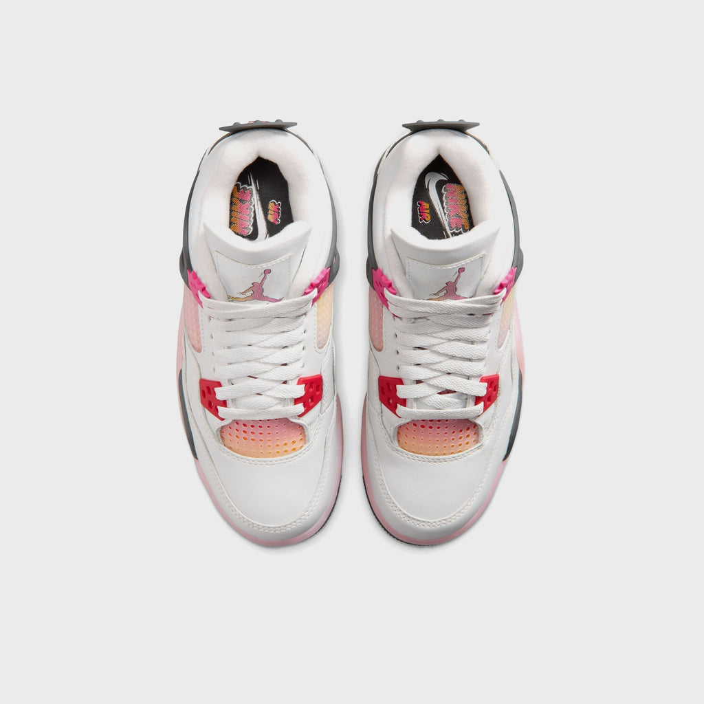 Jordan GS Air Jordan 4 Retro - Off-White / Anthracite / Fire Pink / Fire Pink