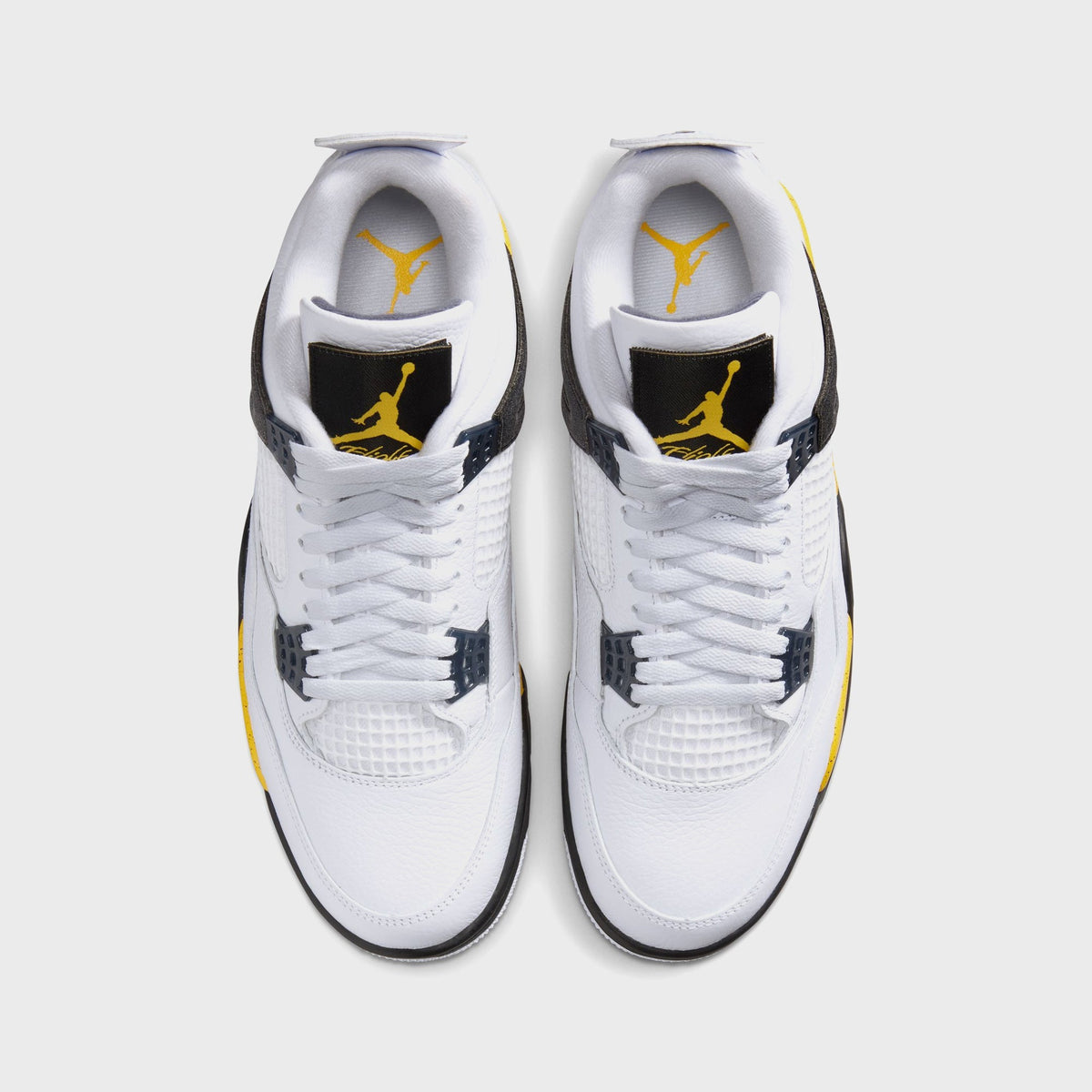 Jordan Air Jordan 4 - White / Dark Blue Grey / Black / Tour Yellow