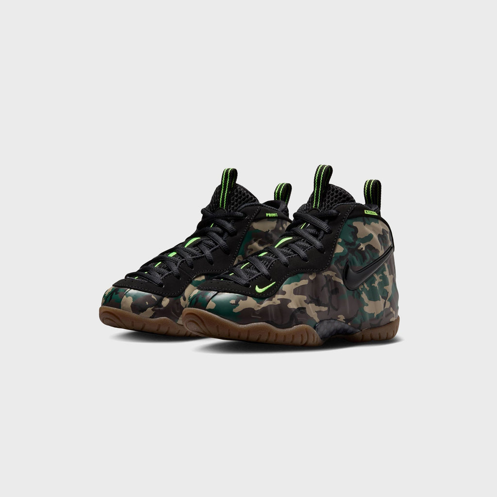 Nike PS Little Posite Pro Premium - Black / Voltage Green / Gum Dark Brown