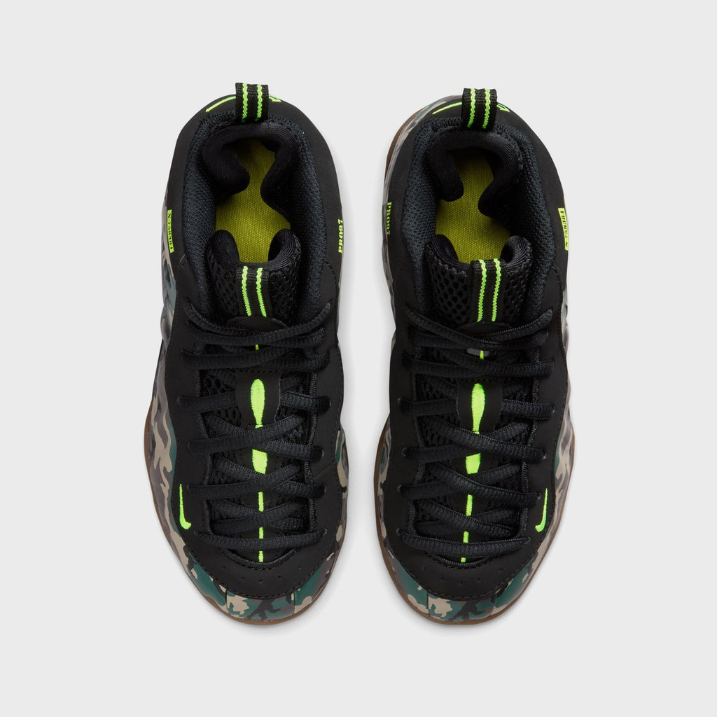 Nike PS Little Posite Pro Premium - Black / Voltage Green / Gum Dark Brown