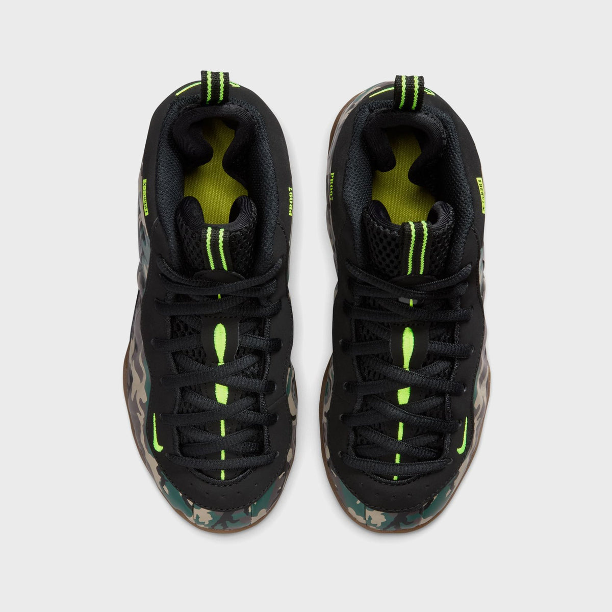 Nike PS Little Posite Pro Premium - Black / Voltage Green / Gum Dark Brown