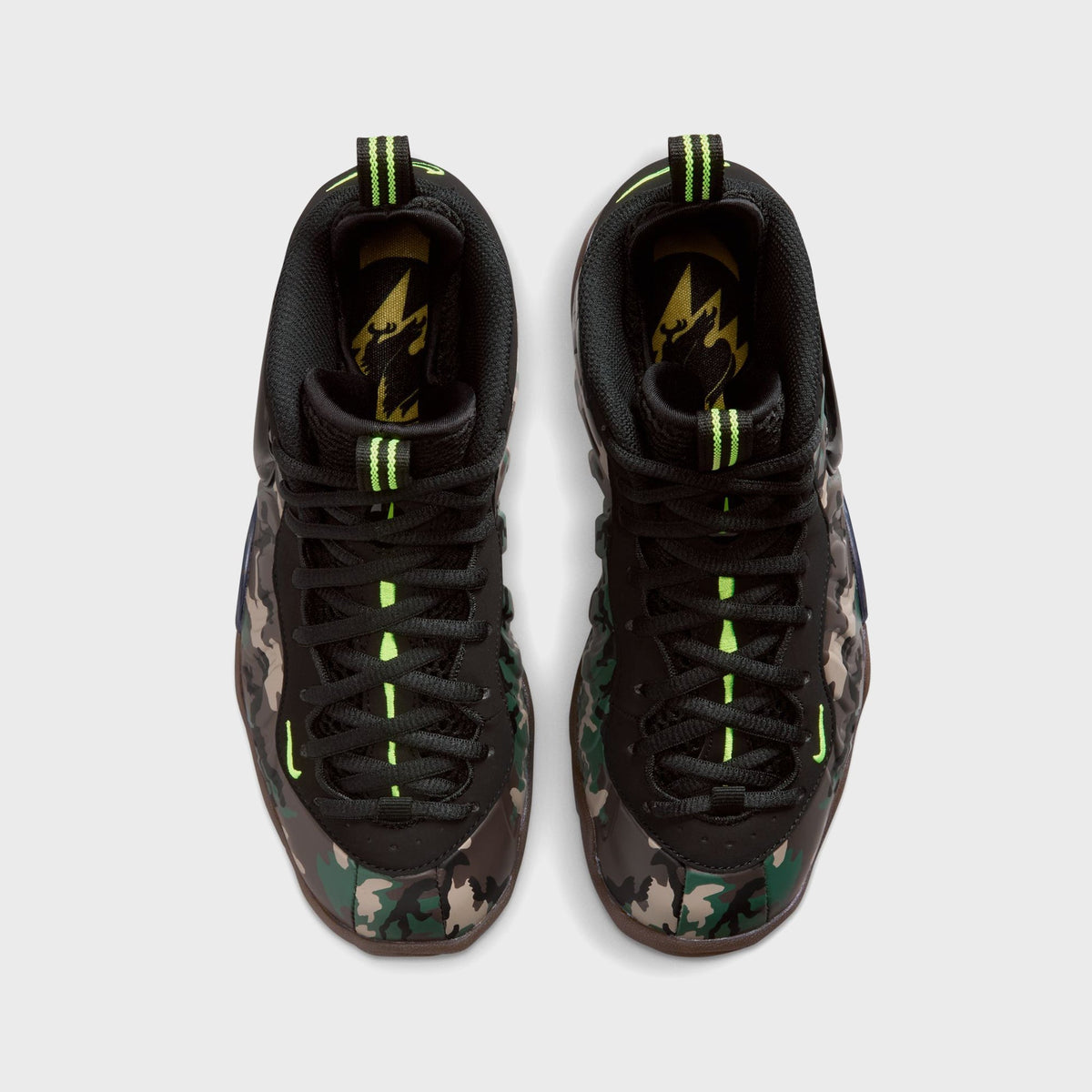 Nike GS Little Posite Pro Premium - Black / Voltage Green / Gum Dark Brown