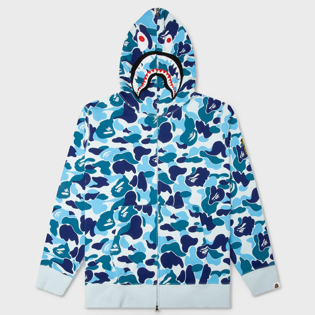 ABC Camo 2nd Shark Full Zip Hoodie - Blue