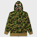 ABC Camo 2nd Shark Full Zip Hoodie - Green