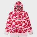ABC Camo 2nd Shark Full Zip Hoodie - Pink