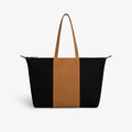 Leather Canvas Zip Tote