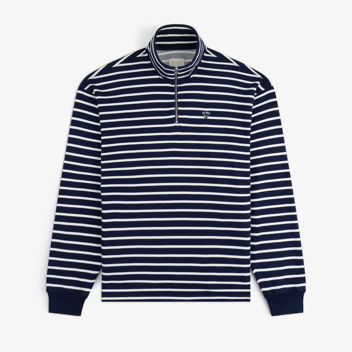 Striped Crest Quarter Zip