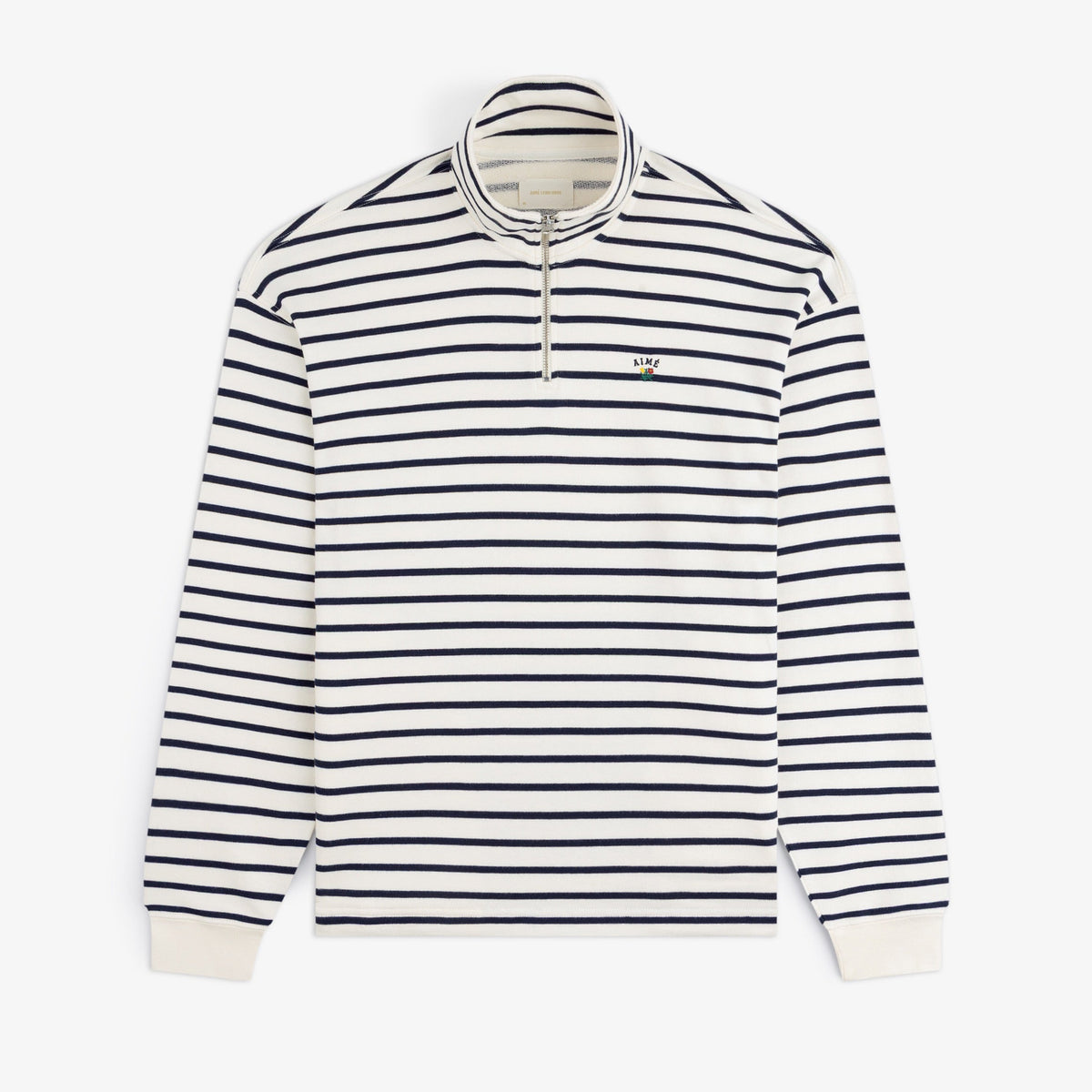 Striped Crest Quarter Zip