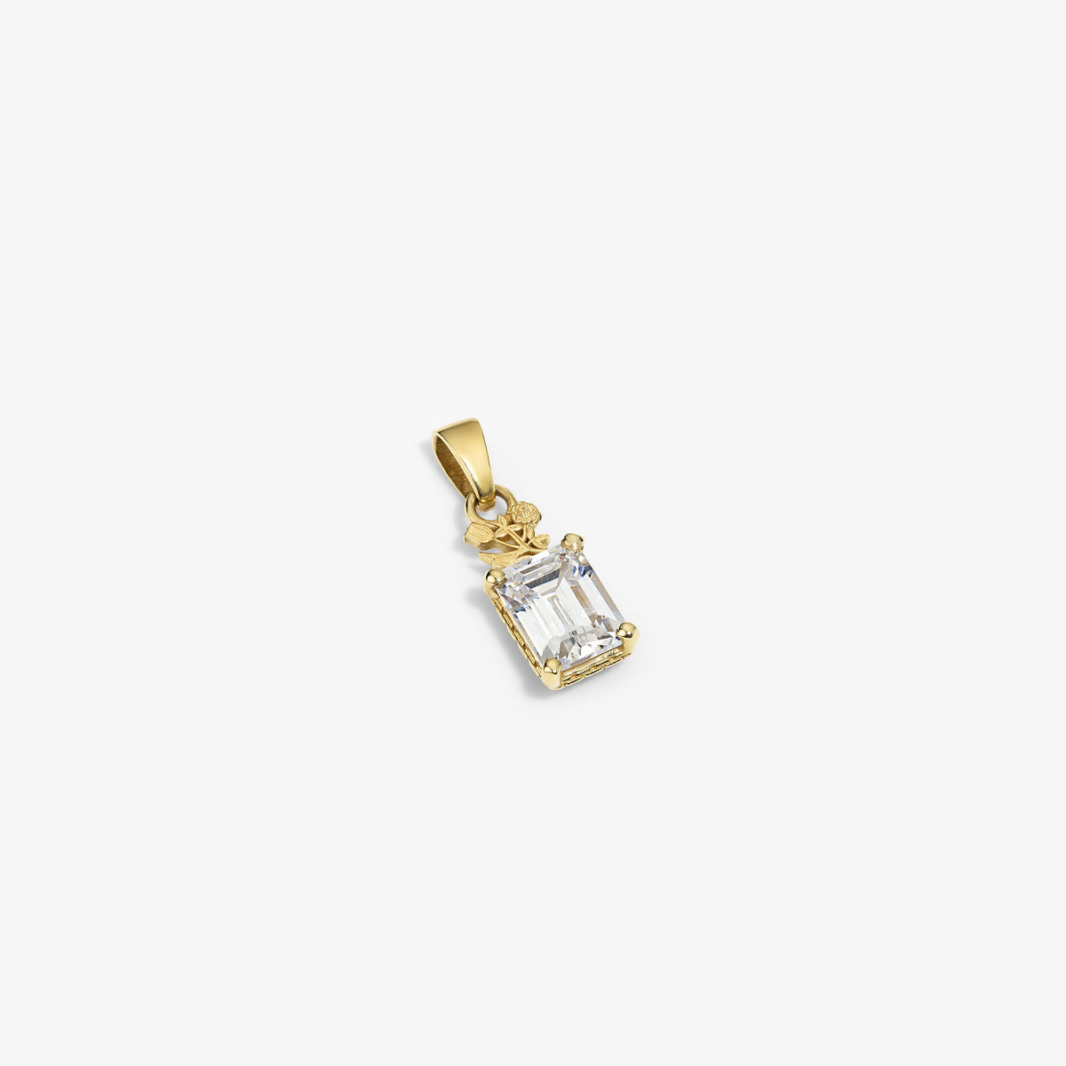 14Kt Gold Crest Gemstone Pendant