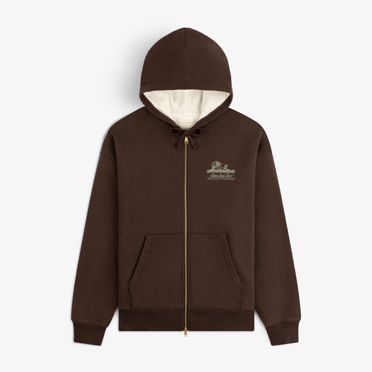 Unisphere Waffle Lined Full-Zip Hoodie