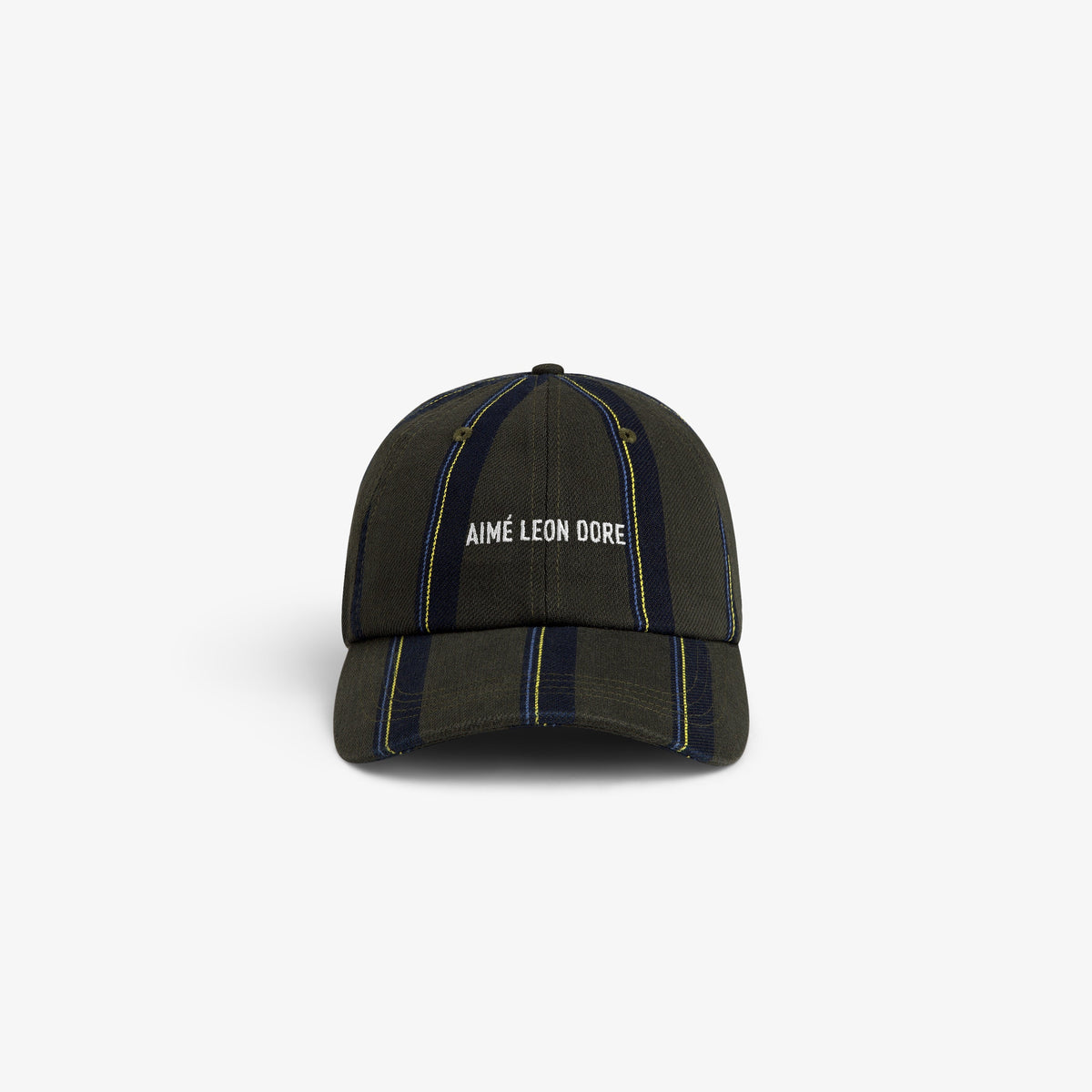 Striped Denim Logo Hat