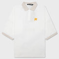 Angel Pencil Polo S/S - Off White/Light Orange