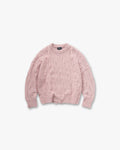 Distress Knit Sweater - Washed Pink