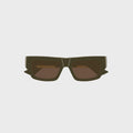 Bottega Veneta Dash Squared Sunglasses - Green / Brown