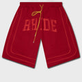 Baggy Mesh Collegiate Logo Shorts - Red