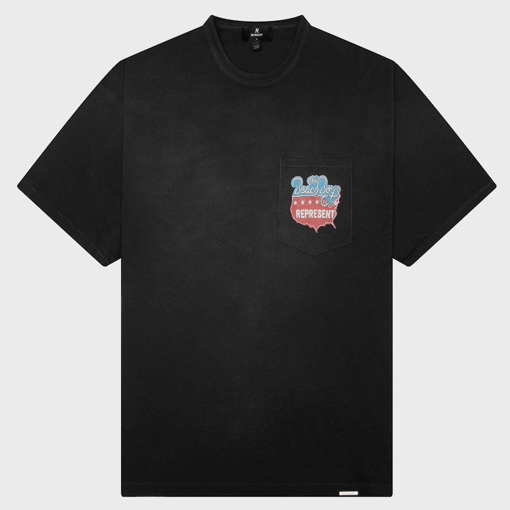 Americas Band T-Shirt - Stained Black
