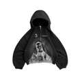 Black Mary Zip Up Hoodie (UPGRADED 2025)