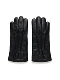 André Leon Talley Croc Embossed Leather Gloves