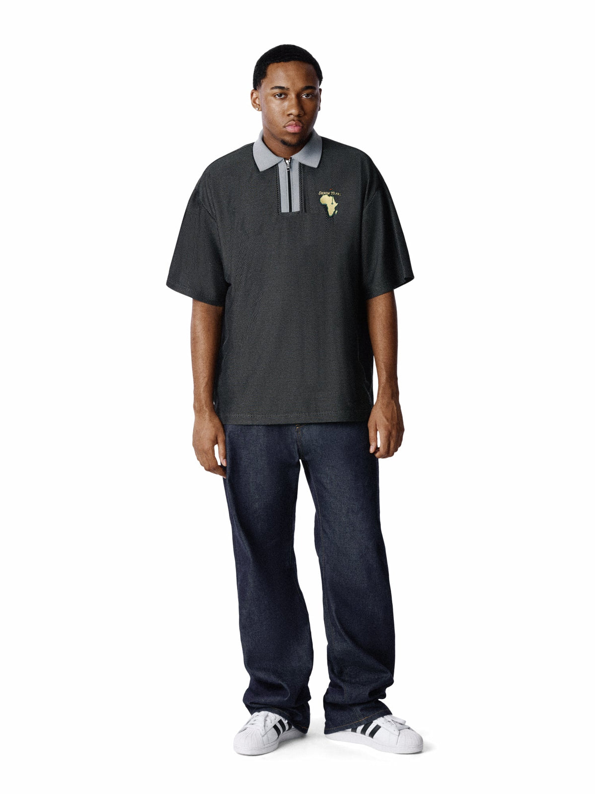 Masters Metallic Quarter-Zip Polo