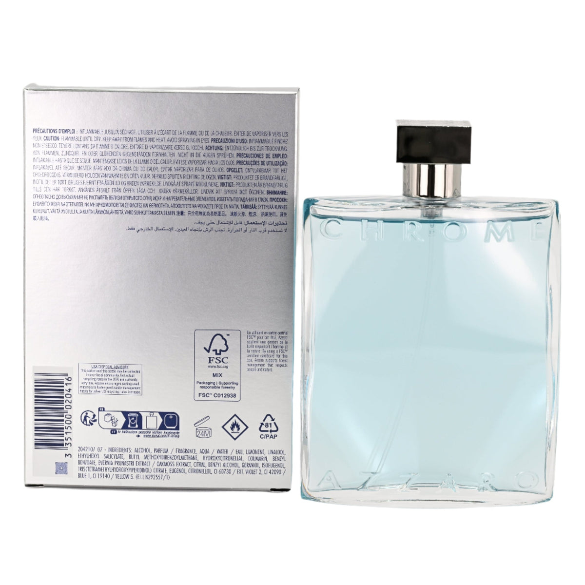 CHROME AZZARO by Azzaro Cologne for Men EDT 6.7 / 6.8 oz New in Box