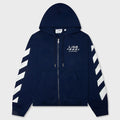 Core Diagonal Zip Hoodie - Marine