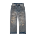 Blue Dirty Wash Denim