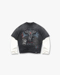 Heavier Than The Heavens Long Sleeve T-Shirt - Washed Black