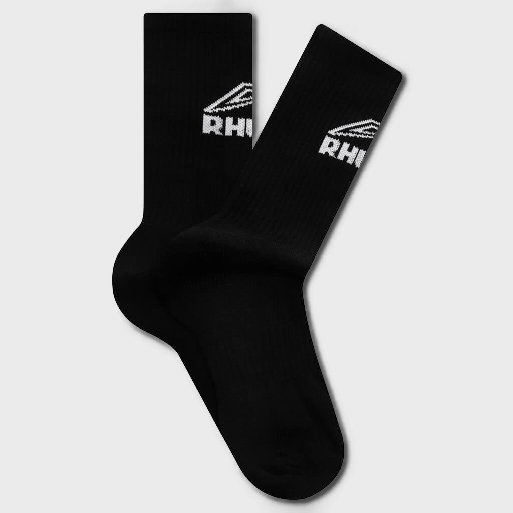 Footy Logo Sock - Black/White