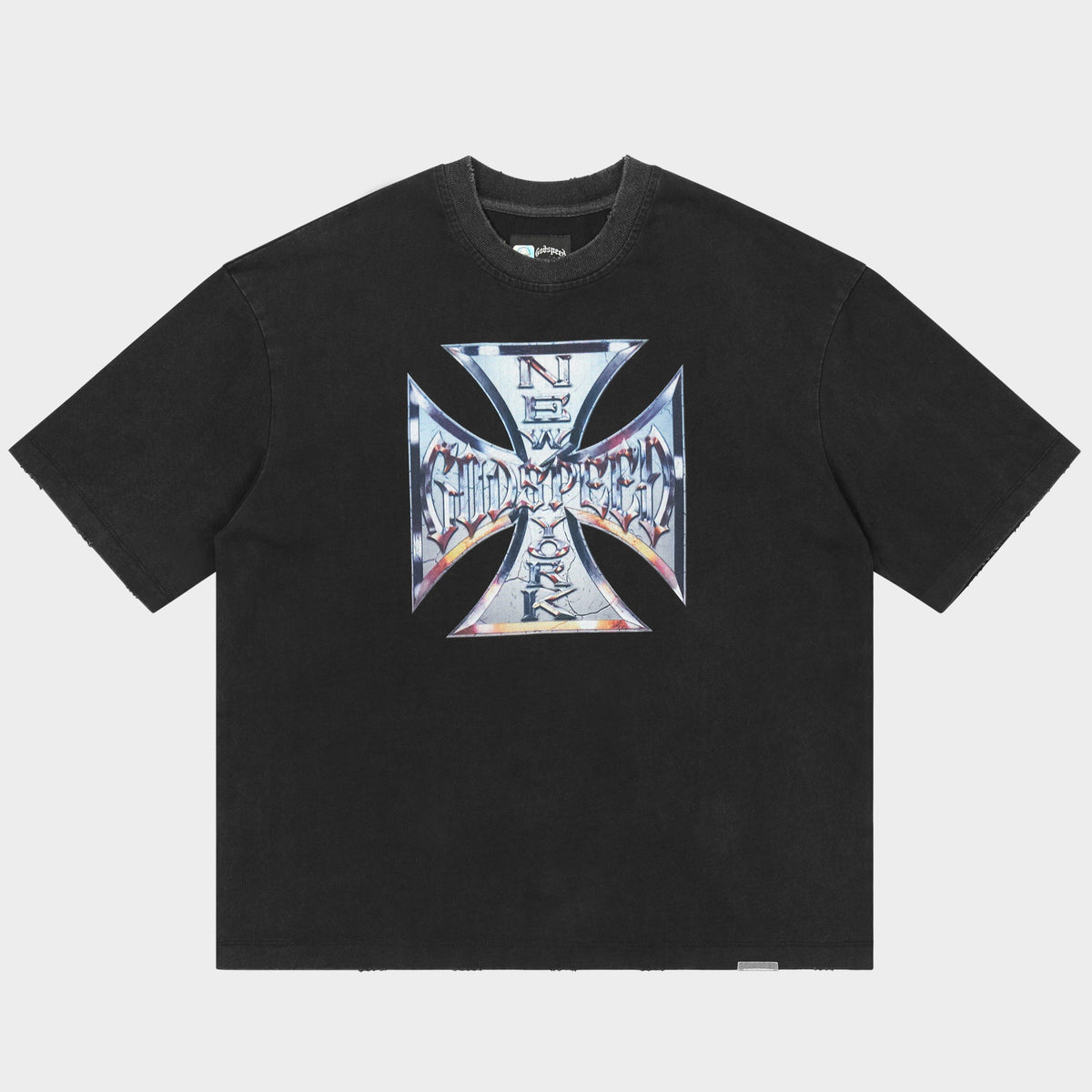 Chrome Motto T-Shirt (Black Wash)