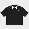Victor Minimal Crest Polo (Black)