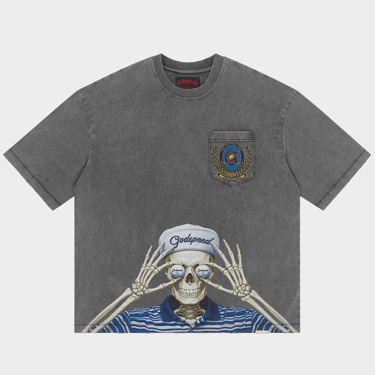 Golf Days Pocket T-shirt (Grey Wash)