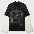Heavier Than The Heavens Long Sleeve T-Shirt - Washed Black