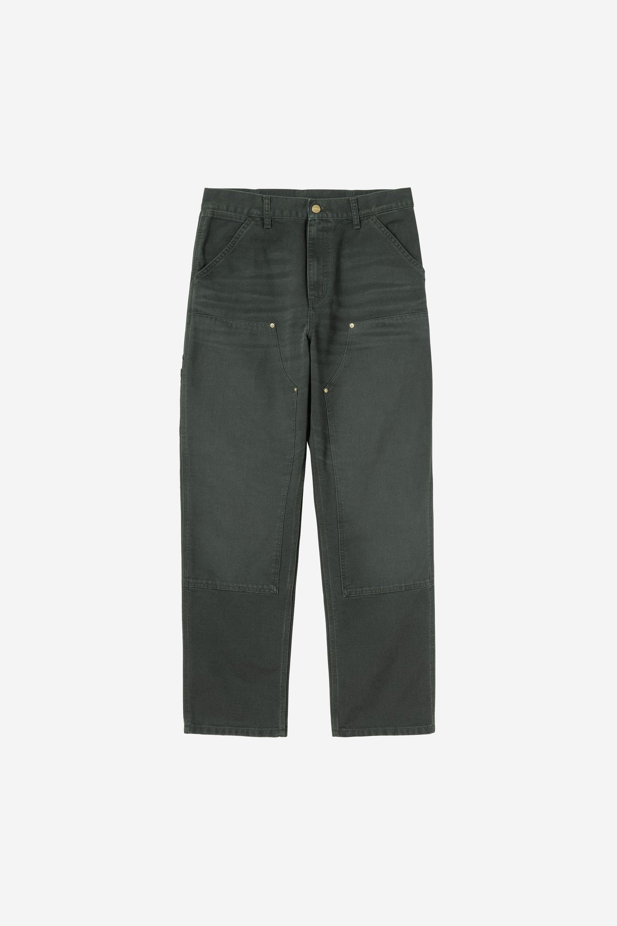 Carhartt WIP Double Knee Pant in Raven (stone canvas)