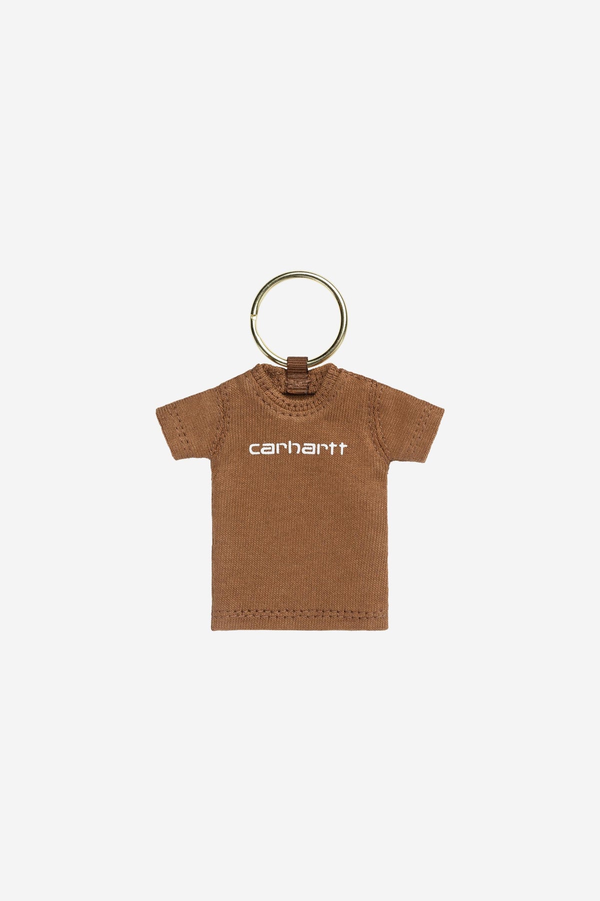 Carhartt WIP Mini Script T-Shirt Keychain in Hamilton Brown