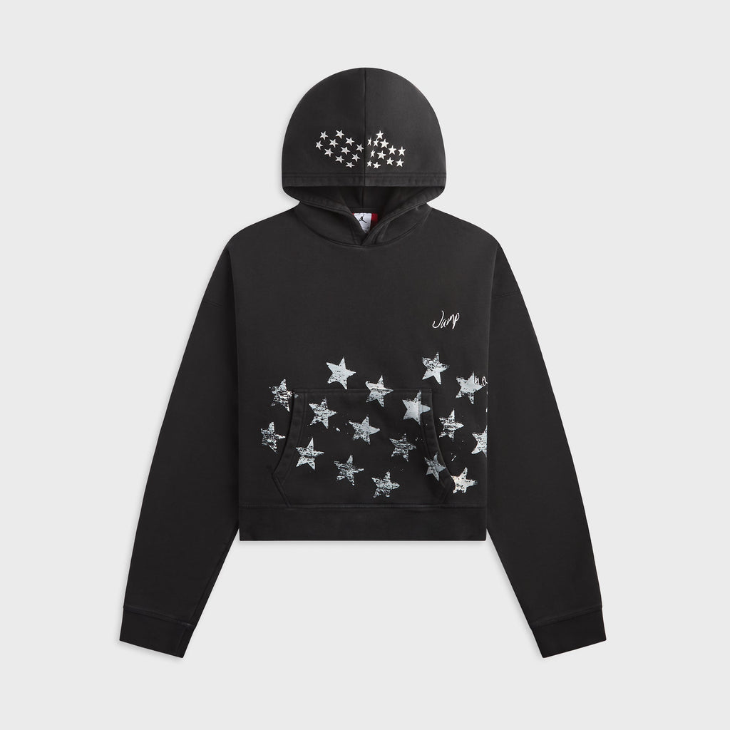 Jordan M J IH Crop Hoodie - Black