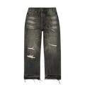 Vintage Black Thrashed Denim