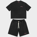 VITAL Short Set (Black Wash - Pink Logo)