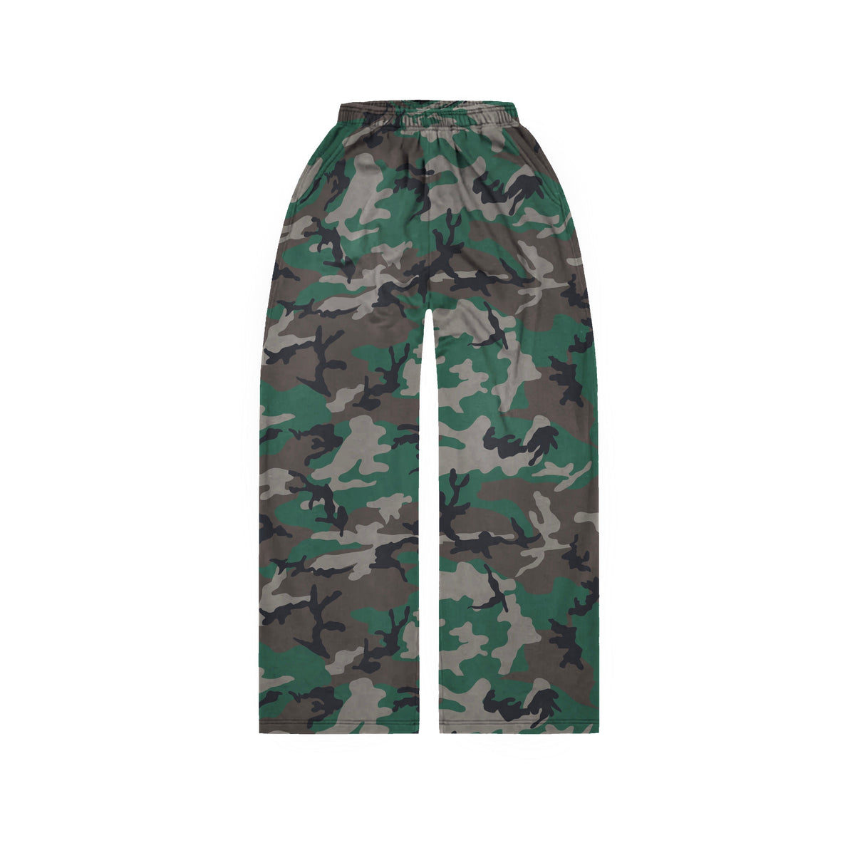 Woodland Camo Baggy Sweatpants