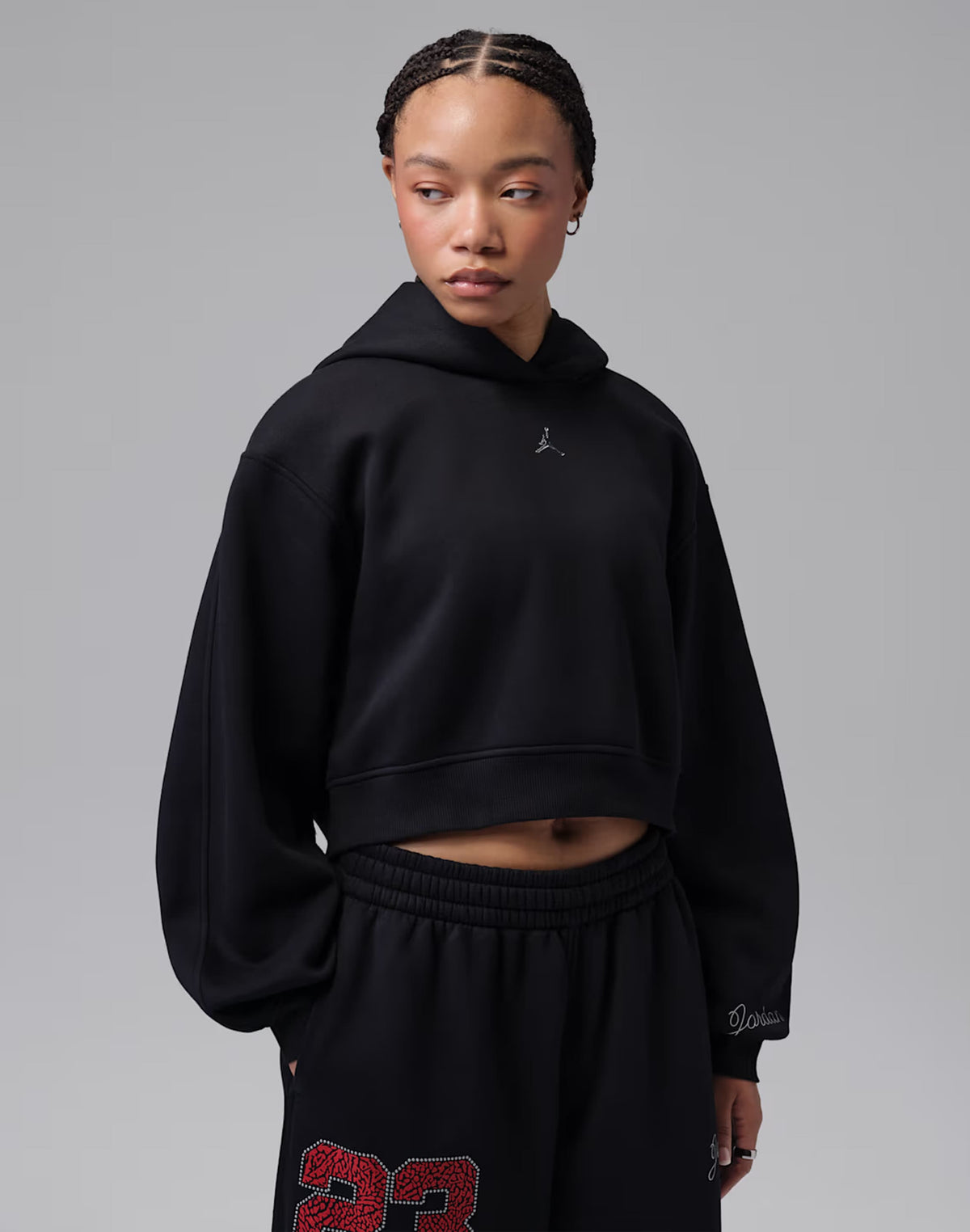 Jordan Brooklyn Fleece Cropped Pullover Hoodie