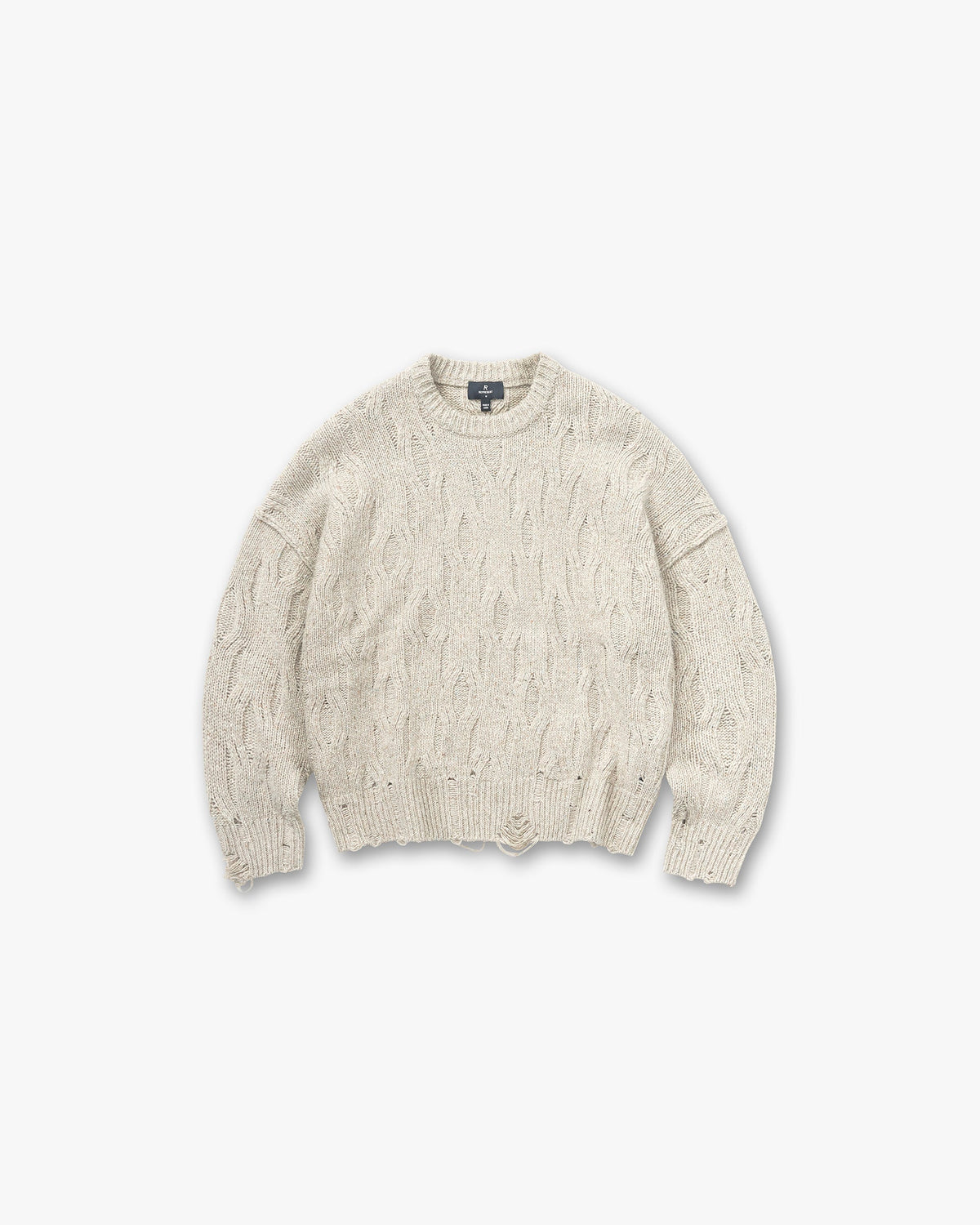 Distress Knit Sweater - Taupe