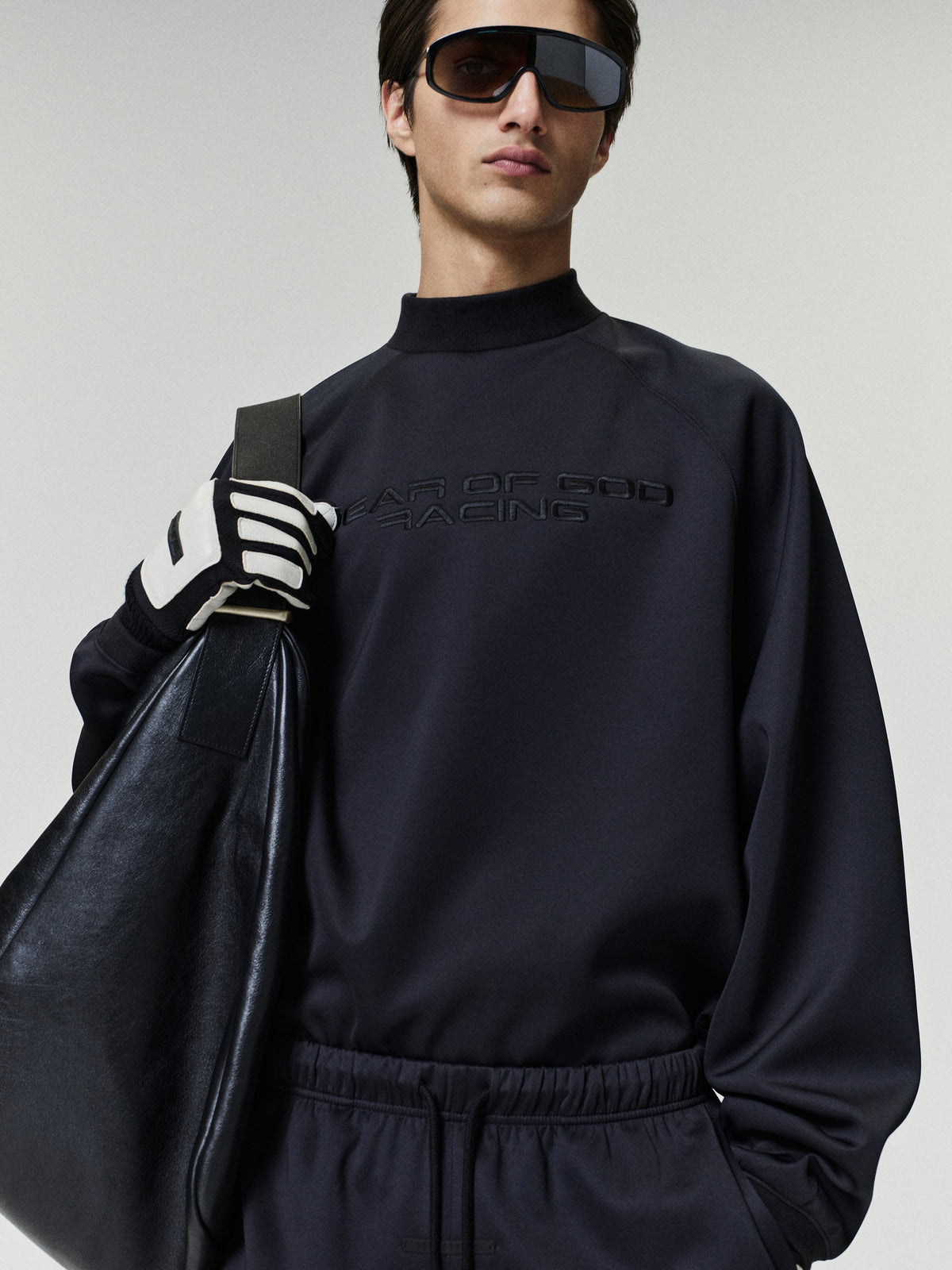 Tricot 90s Relaxed Long Sleeve Mock Neck