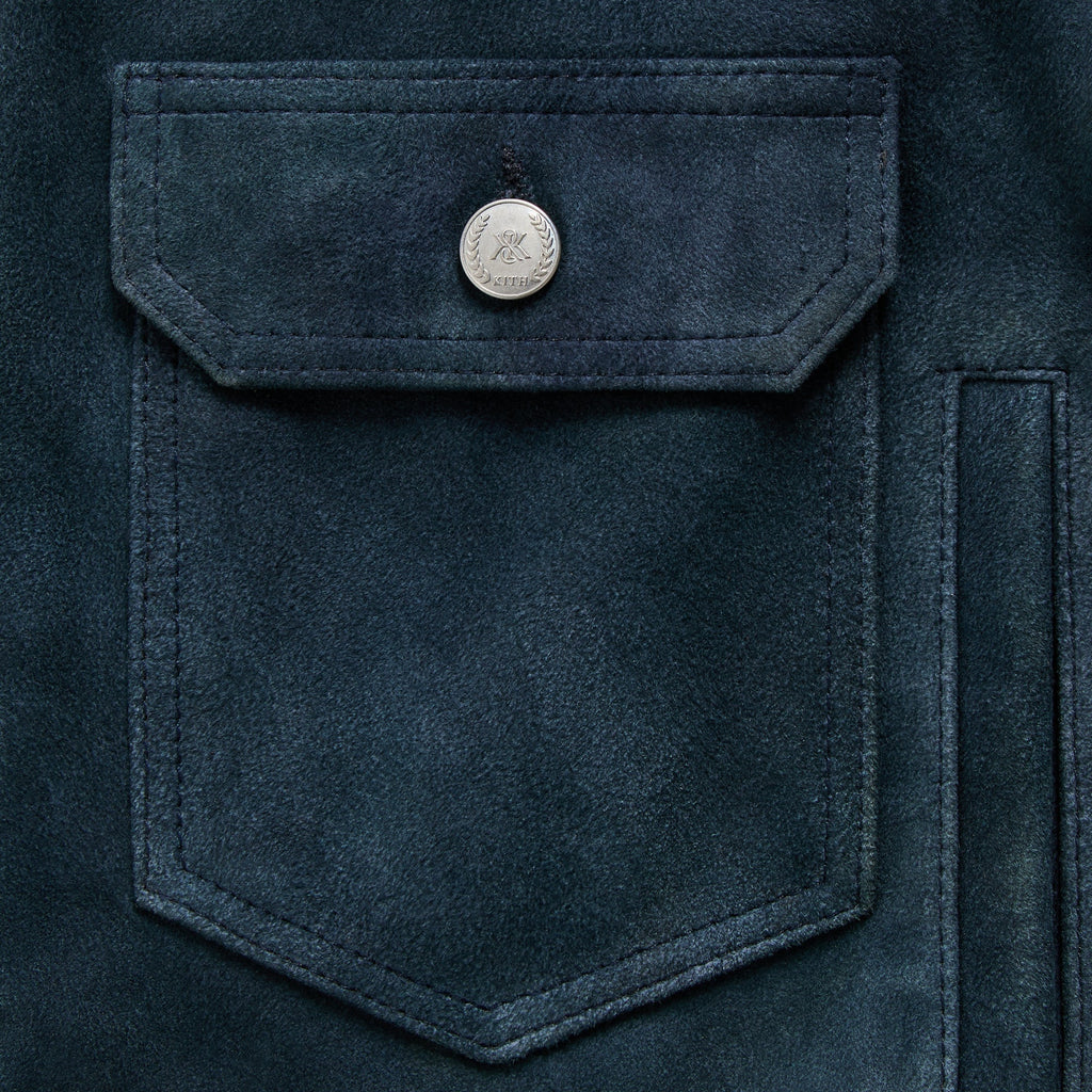 Kith Suede Alonzo Jacket - Blue Heron