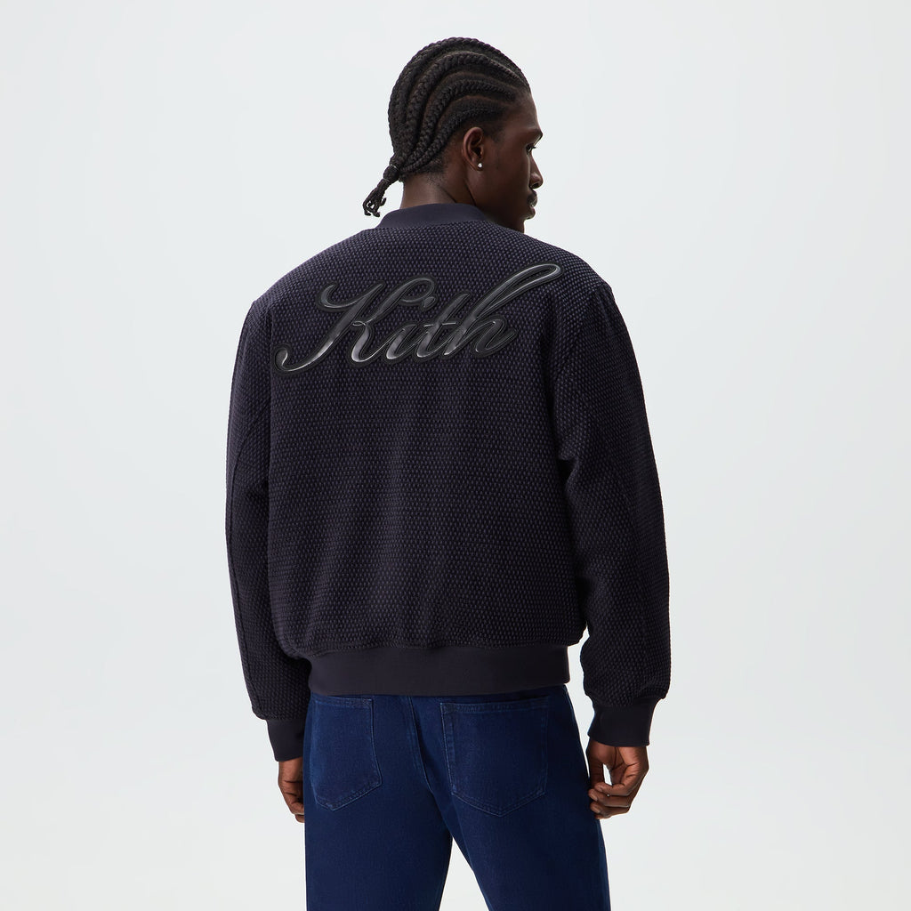 Kith Chenille Roy Bomber Jacket - Ink
