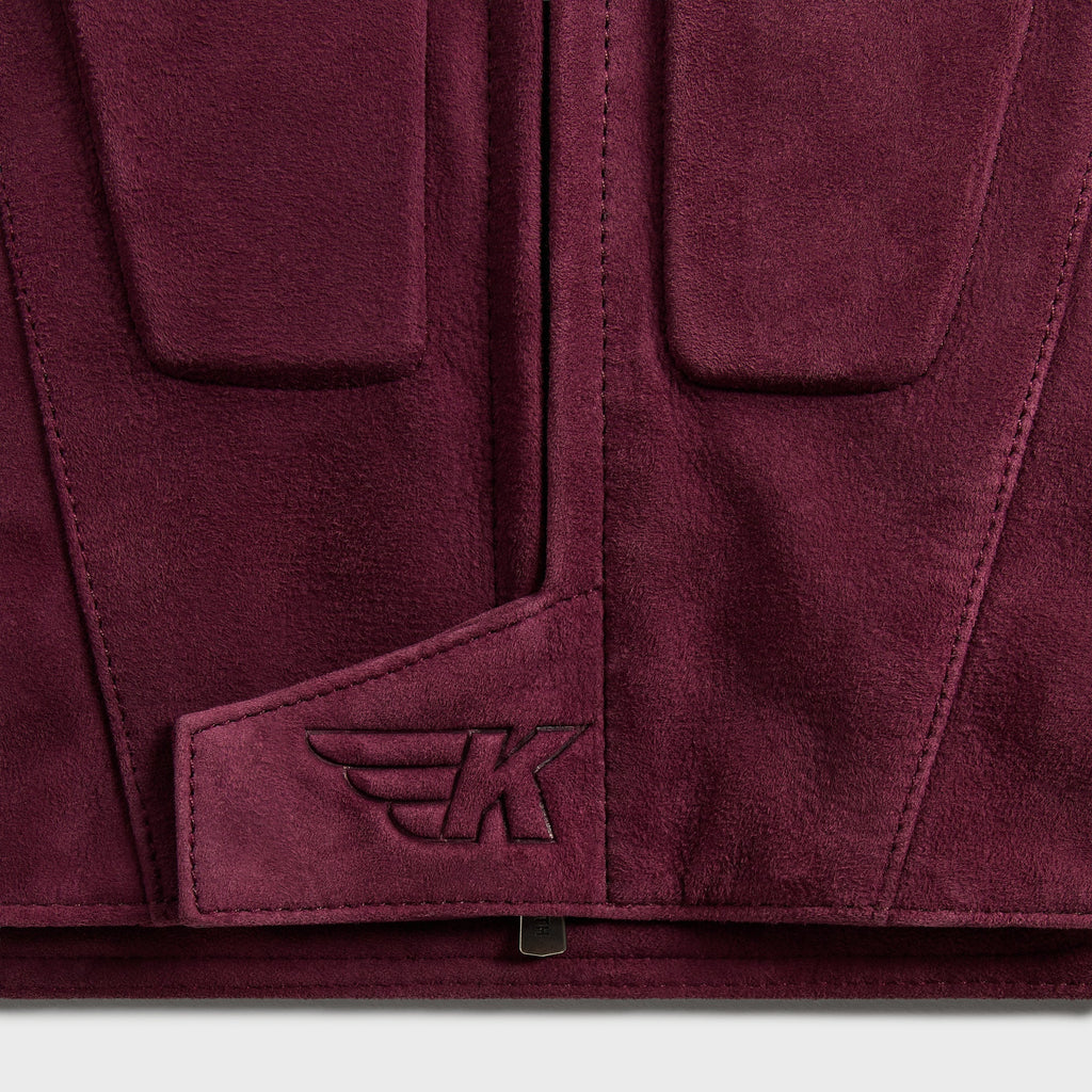 Kith Suede Wayne Moto Jacket - Magma
