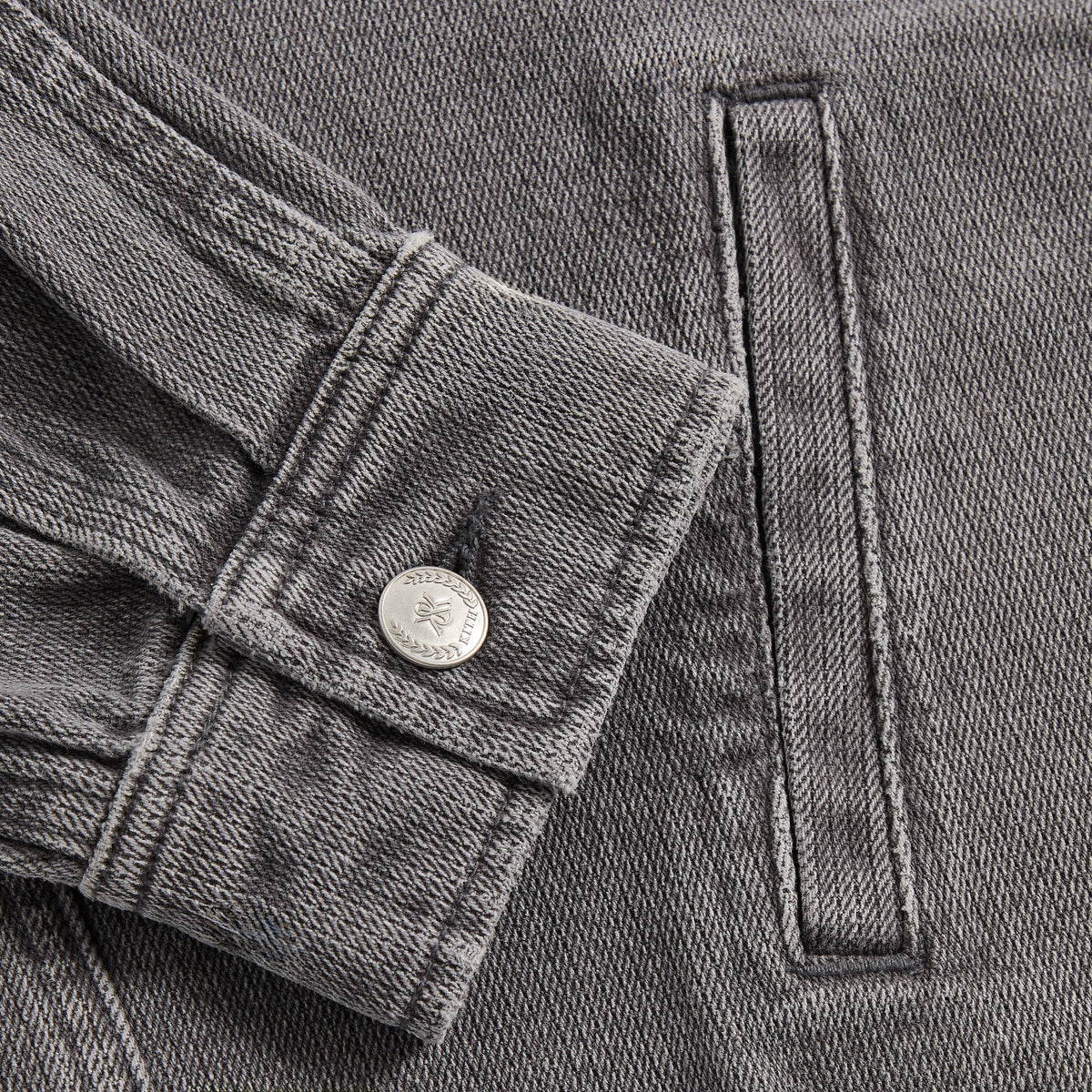 Kith Herringbone Denim Efron Track Jacket - Mineral