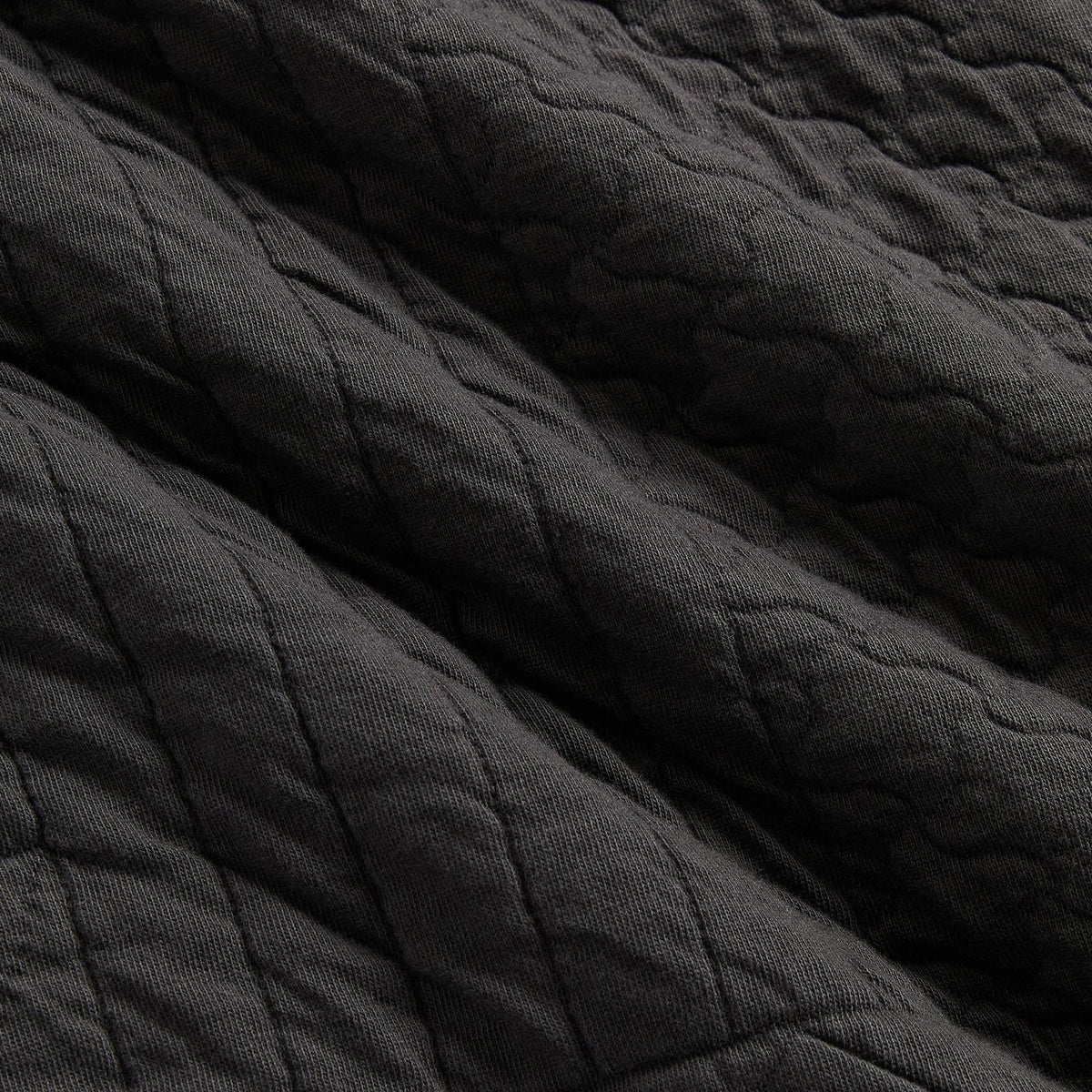 Kith Quilted Interlock Denis Pullover - Carbon